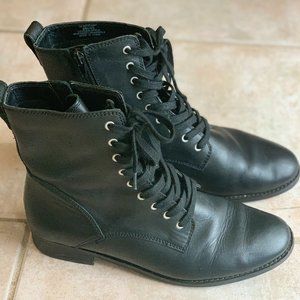 Leather Laced Booties